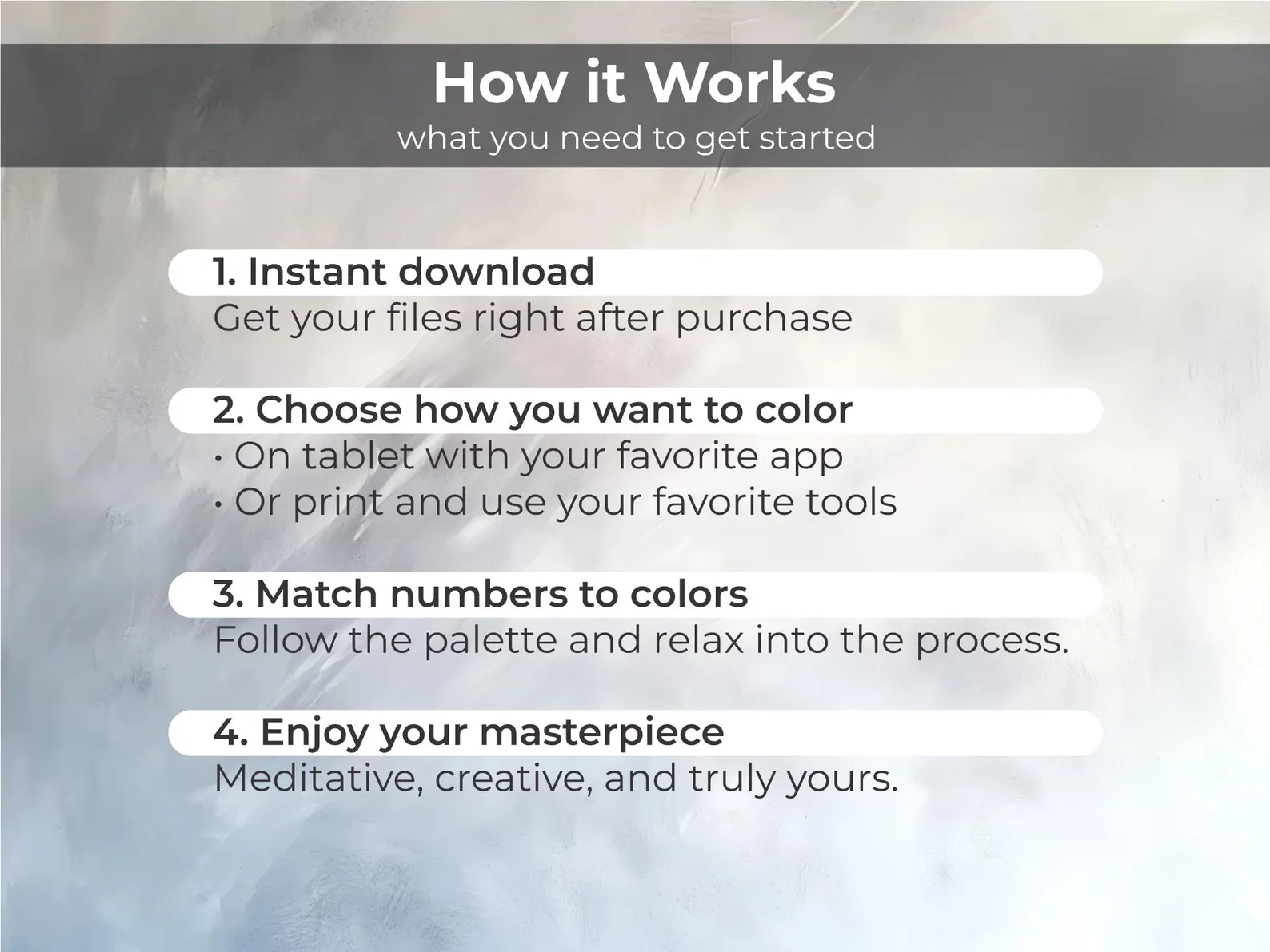 Winter Cabin Paint by Number | Snowy Forest Printable Sheet | Digital Coloring Page iPad & Procreate thumbnail 6