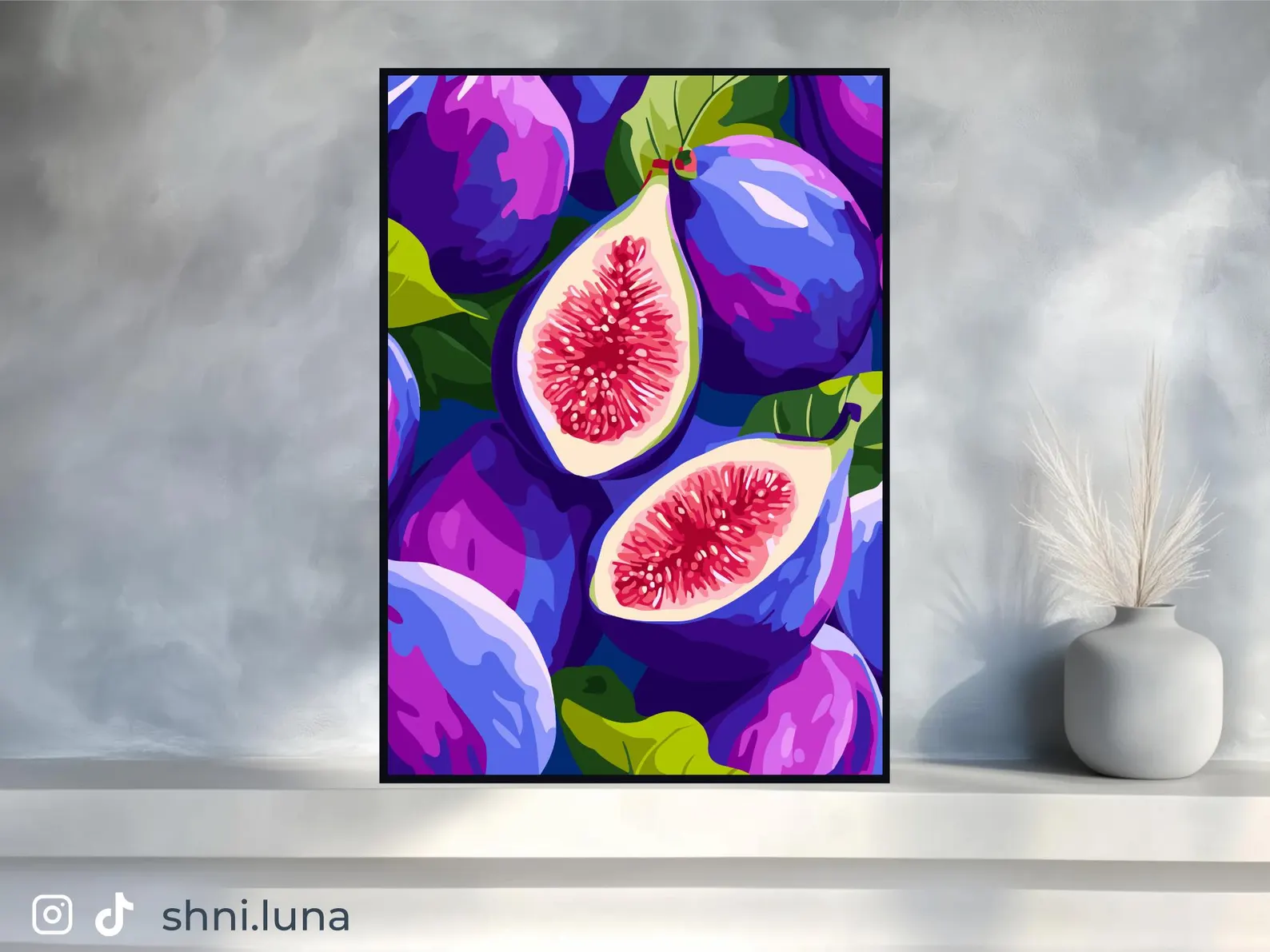 6 Paint by Number Coloring Pages for Adults | Digital Bundle for Tablet | Floral, Animal & Landscape Printable Collection | PNG Sheets thumbnail 6