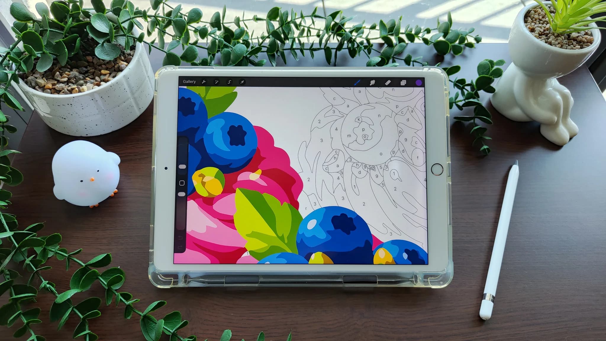 Coloring pages for Procreate on an iPad with an Apple Pencil