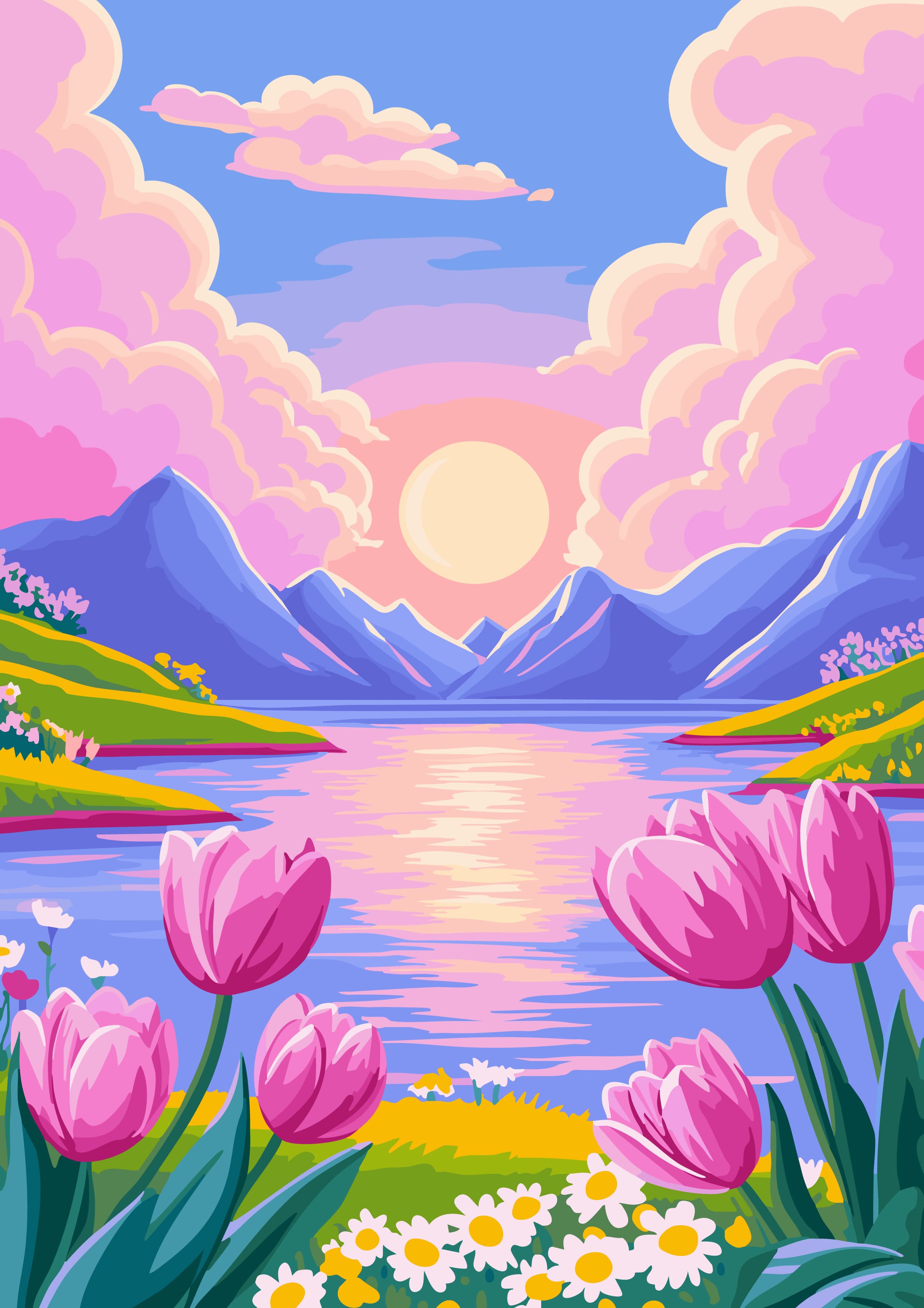 Spring Tulip Lake